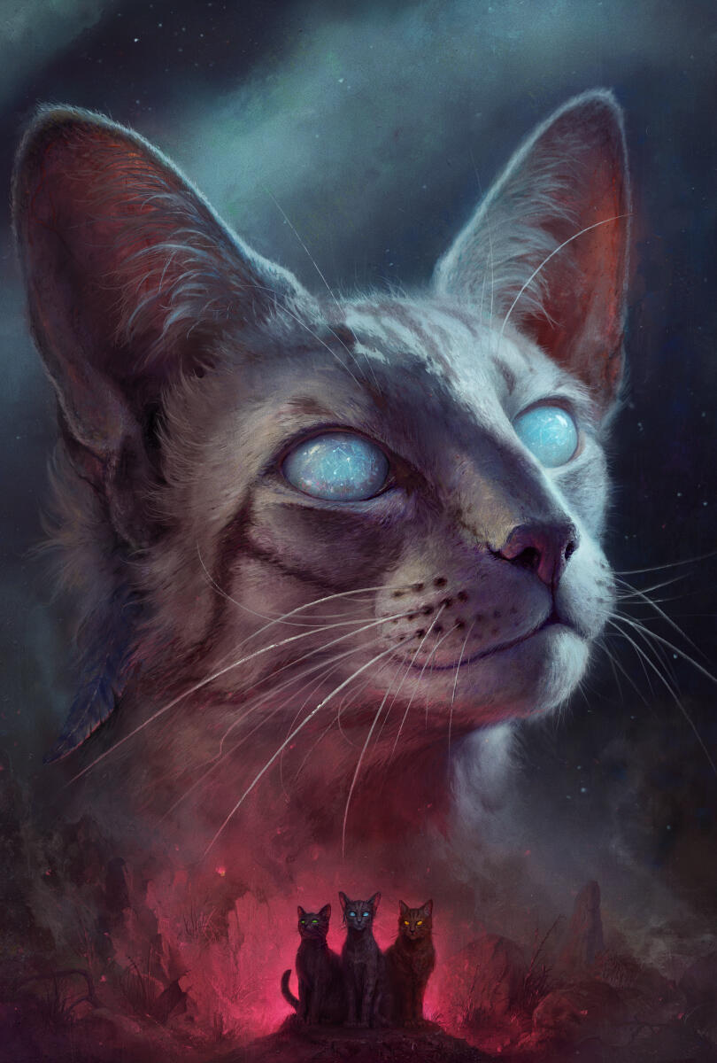 Erin Hunter, The Sight - Warrior Cats cover illustration